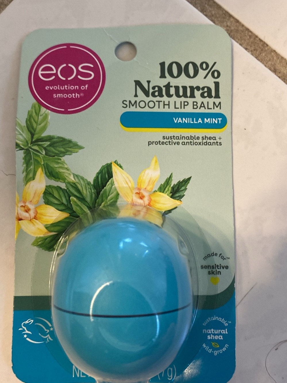 eos Vanilla Mint Smooth Lip Balm - Blue